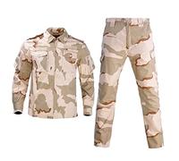 Hcclijo Airsoft Camouflage Tactical Suit Camping Army SpeciaLces Combat Military Soldier Clothes Sand 3XL