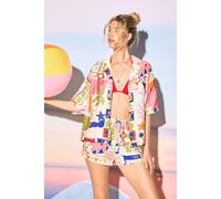 HCD Postcard Print Boxy Oversized Shirt Warehouse Multi 12