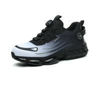 HCDZF Mens Work Safety Shoes Lightweight Sneakers Steel Toe Cap Anti-Smash Anti-Puncture Work Shoes,Black,9.5 UK