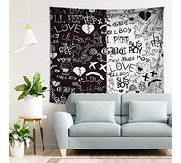 HCDZF Rapper Star Wall Tapestry Lil Peep Tapestries Black and White Tapestry for Bedroom Dorm Hip Hop Home Decorations Wall Hanging(L:78ʺ × 59ʺ)
