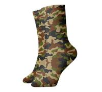 Hceaatb Adult Ankle Socks Army Green Camouflage Casual Crew Socks Combed Cotton Sock Colorful Fun Socks For Men'S Women'S Thermal