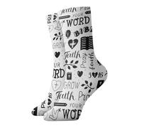 Hceaatb Adult Ankle Socks Christian Pattern Casual Crew Socks Combed Cotton Sock Colorful Fun Socks For Men'S Women'S Thermal