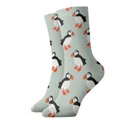 Hceaatb Adult Ankle Socks Cute Puffin Seabird Casual Crew Socks Combed Cotton Sock Colorful Fun Socks For Men'S Women'S Thermal