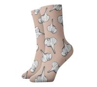 Hceaatb Adult Ankle Socks Garlic Brown Casual Crew Socks Combed Cotton Sock Colorful Fun Socks For Men'S Women'S Thermal