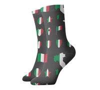 Hceaatb Adult Ankle Socks Italian Flag Icon Resurrected Casual Crew Socks Combed Cotton Sock Colorful Fun Socks For Men'S Women'S Thermal