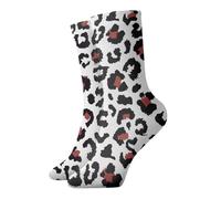 Hceaatb Adult Ankle Socks Leopard Print Black Casual Crew Socks Combed Cotton Sock Colorful Fun Socks For Men'S Women'S Thermal