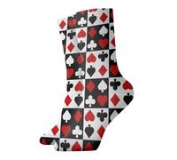 Hceaatb Adult Ankle Socks Playing Cards Casual Crew Socks Combed Cotton Sock Colorful Fun Socks For Men'S Women'S Thermal