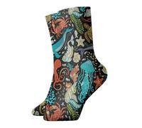 Hceaatb Adult Ankle Socks Seahorse Whale Seahorse Casual Crew Socks Combed Cotton Sock Colorful Fun Socks For Men'S Women'S Thermal
