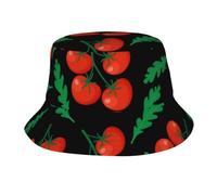 Hceaatb Bucket Hat for Women Men Red Fresh Tomatoes Sun Shade Beach Hat Fishing Caps Sun Outdoor Vacation Boonie Hats