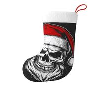 Hceaatb Christmas Stocking Christmas Skull Retro Personalized Xmas Stockings For Christmas Tree Holiday Fireplace Family Decor Gifts