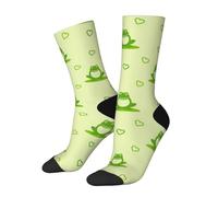 Hceaatb Funny And Crazy Socks For Men Women Frog Cartoon Green Fun Cozy Crazy Novelty Fashion Breathable Novelty Crew Socks