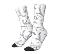 Hceaatb Funny And Crazy Socks For Men Women Rudder Anchor Marine Fun Cozy Crazy Novelty Fashion Breathable Novelty Crew Socks