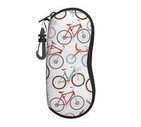 Hceaatb Glasses Case Bike Color Sport Soft Case Ultra Light Zipper Eyeglass Case With Belt Clip, Sunglasses Travel Pouch For Men Women