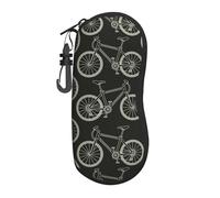 Hceaatb Glasses Case Black Ride Bike Soft Case Ultra Light Zipper Eyeglass Case With Belt Clip, Sunglasses Travel Pouch For Men Women