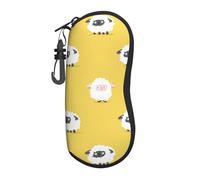 Hceaatb Glasses Case Cartoon Cute Yellow Soft Case Ultra Light Zipper Eyeglass Case With Belt Clip, Sunglasses Travel Pouch For Men Women