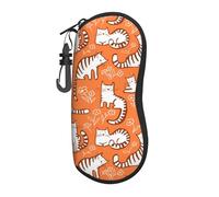 Hceaatb Glasses Case Cartoon Funny Kitten Soft Case Ultra Light Zipper Eyeglass Case With Belt Clip, Sunglasses Travel Pouch For Men Women