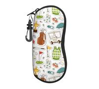 Hceaatb Glasses Case Color Golf Umbrella Soft Case Ultra Light Zipper Eyeglass Case With Belt Clip, Sunglasses Travel Pouch For Men Women