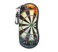 Hceaatb Glasses Case Game Darts Numbers Soft Case Ultra Light Zipper Eyeglass Case With Belt Clip, Sunglasses Travel Pouch For Men Women