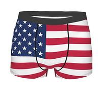 Hceaatb Men'S Boxer Briefs American Flag Stretch soft breathable Casual Underwear Boxer Shorts Black