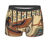 Hceaatb Men'S Boxer Briefs Ancient Egypt Relic Pattern Pharaoh Staff Stretch soft breathable Casual Underwear Boxer Shorts Black