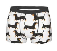 Hceaatb Men'S Boxer Briefs Black Dachshund Dog Stretch soft breathable Casual Underwear Boxer Shorts