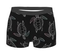Hceaatb Men'S Boxer Briefs Black Turtle Stretch soft breathable Casual Underwear Boxer Shorts