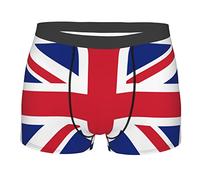 Hceaatb Men'S Boxer Briefs British Flag Stretch soft breathable Casual Underwear Boxer Shorts Black