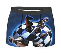 Hceaatb Men'S Boxer Briefs Chess Ball Checkerboard Stretch soft breathable Casual Underwear Boxer Shorts Black
