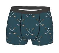 Hceaatb Men'S Boxer Briefs Golf Club Ball Stretch soft breathable Casual Underwear Boxer Shorts Black