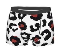 Hceaatb Men'S Boxer Briefs Leopard Print Black Stretch soft breathable Casual Underwear Boxer Shorts