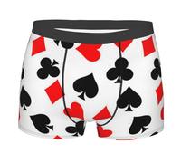 Hceaatb Men'S Boxer Briefs Poker Black Red Stretch soft breathable Casual Underwear Boxer Shorts
