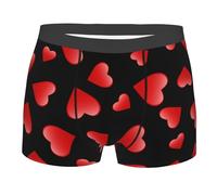 Hceaatb Men'S Boxer Briefs Red Heart Love Stretch soft breathable Casual Underwear Boxer Shorts