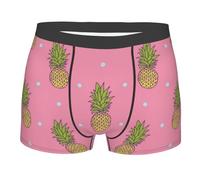 Hceaatb Men'S Boxer Briefs Yellow Pineapple Stretch soft breathable Casual Underwear Boxer Shorts