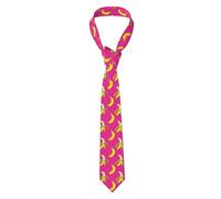 Hceaatb Men'S Ties Banana Yellow Bow Necktie Unisex Satin Printed Thin Ties For Business, Weddings, Proms, Parties, Graduation