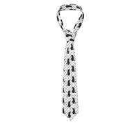 Hceaatb Men'S Ties Black Cat Splash Ink Bow Necktie Unisex Satin Printed Thin Ties For Business, Weddings, Proms, Parties, Graduation