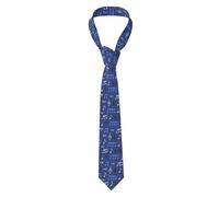 Hceaatb Men'S Ties Blue Musical Note Bow Necktie Unisex Satin Printed Thin Ties For Business, Weddings, Proms, Parties, Graduation