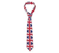 Hceaatb Men'S Ties British Flag Bow Necktie Unisex Satin Printed Thin Ties For Business, Weddings, Proms, Parties, Graduation