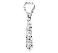 Hceaatb Men'S Ties Christian Pattern Bow Necktie Unisex Satin Printed Thin Ties For Business, Weddings, Proms, Parties, Graduation