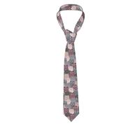 Hceaatb Men'S Ties Cute Cat Bow Necktie Unisex Satin Printed Thin Ties For Business, Weddings, Proms, Parties, Graduation