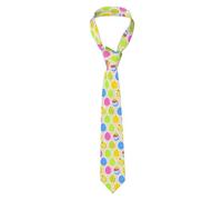 Hceaatb Men'S Ties Easter Egg Bow Necktie Unisex Satin Printed Thin Ties For Business, Weddings, Proms, Parties, Graduation