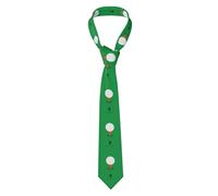 Hceaatb Men'S Ties Golf Ball Green Bow Necktie Unisex Satin Printed Thin Ties For Business, Weddings, Proms, Parties, Graduation