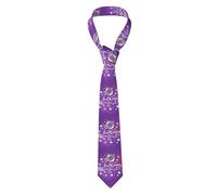 Hceaatb Men'S Ties Happy New Year Bow Necktie Unisex Satin Printed Thin Ties For Business, Weddings, Proms, Parties, Graduation