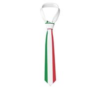 Hceaatb Men'S Ties Italian Flag Bow Necktie Unisex Satin Printed Thin Ties For Business, Weddings, Proms, Parties, Graduation