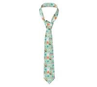 Hceaatb Men'S Ties Rabbit Chicken Easter Bow Necktie Unisex Satin Printed Thin Ties For Business, Weddings, Proms, Parties, Graduation