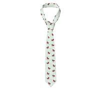 Hceaatb Men'S Ties Robin Christmas Birds Bow Necktie Unisex Satin Printed Thin Ties For Business, Weddings, Proms, Parties, Graduation