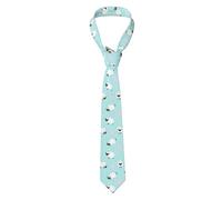 Hceaatb Men'S Ties Sheep Soft Cartoon Bow Necktie Unisex Satin Printed Thin Ties For Business, Weddings, Proms, Parties, Graduation