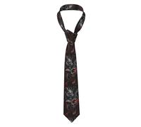 Hceaatb Men'S Ties Skeleton Horror Warcraft Bow Necktie Unisex Satin Printed Thin Ties For Business, Weddings, Proms, Parties, Graduation