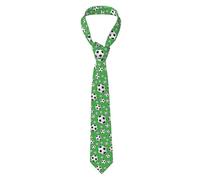 Hceaatb Men'S Ties Soccer Ball Football Bow Necktie Unisex Satin Printed Thin Ties For Business, Weddings, Proms, Parties, Graduation