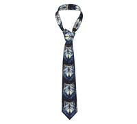 Hceaatb Men'S Ties Wolf Constellation Starry Sky Bow Necktie Unisex Satin Printed Thin Ties For Business, Weddings, Proms, Parties, Graduation
