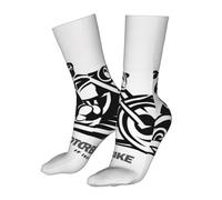 Hceaatb Men'S Women'S Crew Socks Black Biker Casual Athletic Socks Cute Fun Sockings For Hiking Sports Running